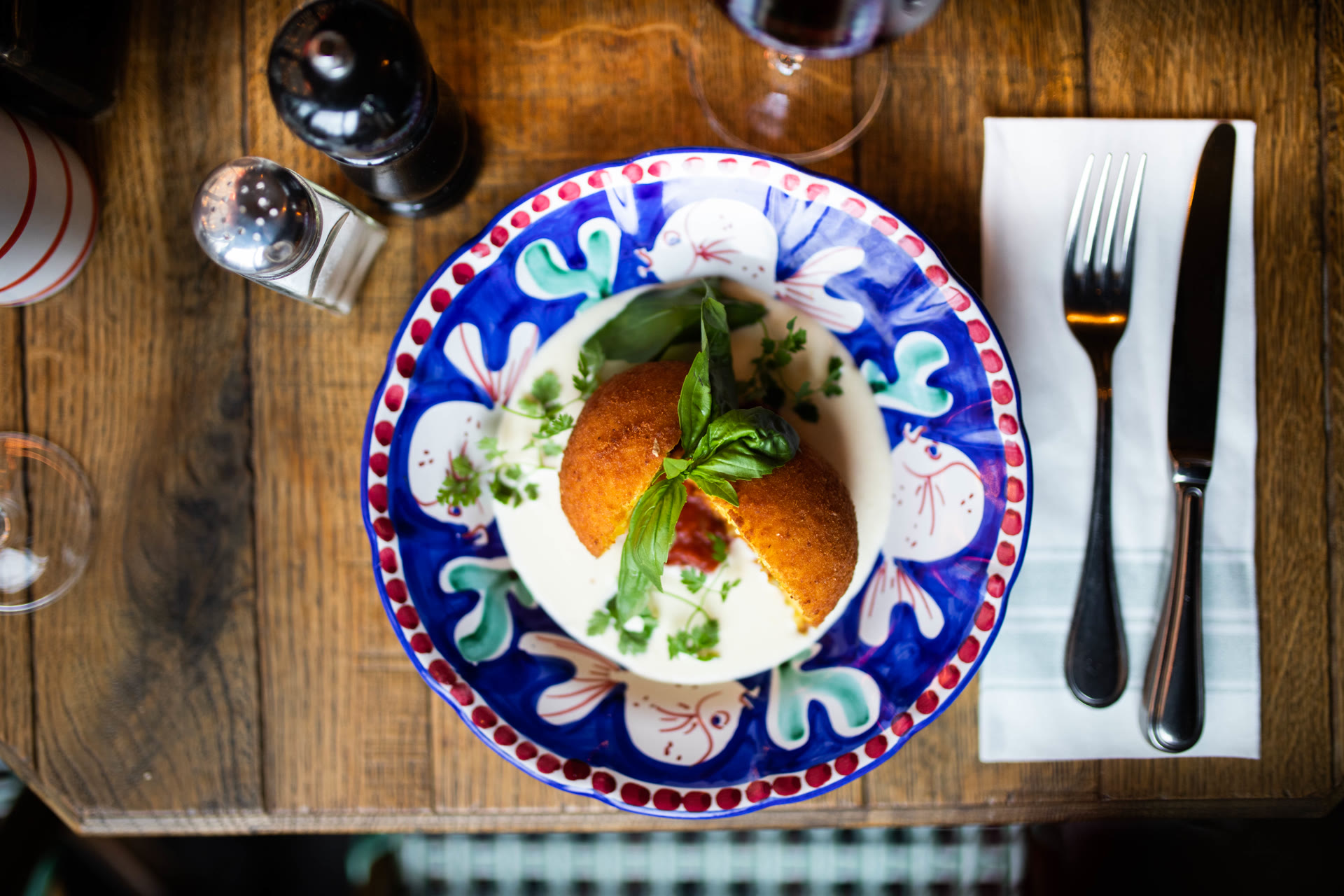 Arancini servis à La Commanderie